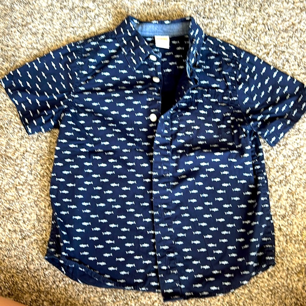 Gymboree fish button-down shirt